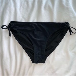 Black Side-Tie Bikini Bottoms